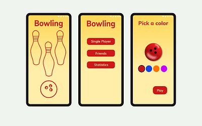 Bowling app design mobile design ui design