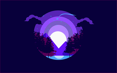 The Mindnight Sky art design vector vector art