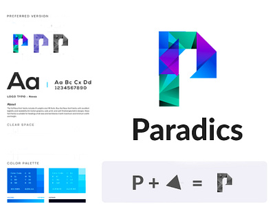 Paradics Modern logo design gradient logo gradient logo design graphic design graphicdesign logo logo design logo presentation logos modern logo modern logo design