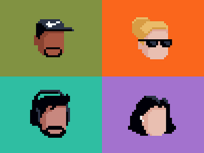 8-bit Dream Team Avatars 1 8 bit 8bit avatar icon illustration nike swoosh team