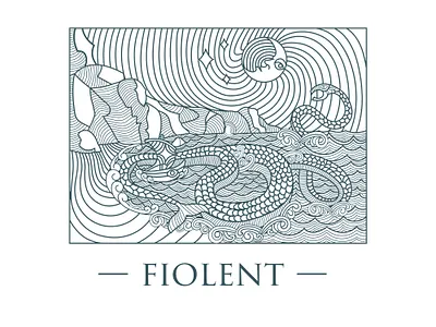 Ancient sea serpent engraving branding design engraving sea serpent vector