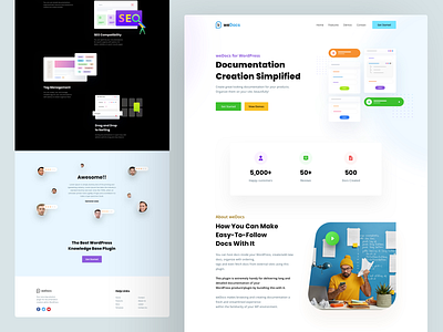 weDocs Website Design cool design docs documentation illustration latest page site ui ux web wordpress