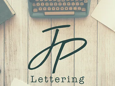 JP Lettering Logo affinitydesigner branding dailylogo design jp lettering logo logocore minimalist typography vector