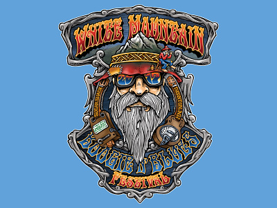 White Mountain Boogie N' Blues Festival 2017 design digital illustration illustration