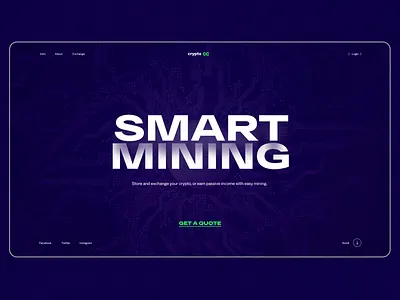Crypto Mining Web Design animation bitcoin bitcoin mining blockchain crypto crypto currency design studio interaction design interface minimalistic motion design motion graphics typography ui ux web web animation web design web marketing website