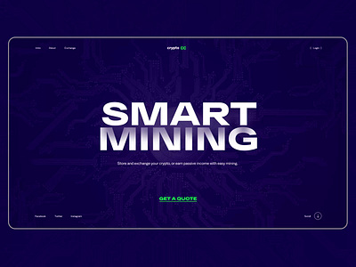 Crypto Mining Web Design animation bitcoin bitcoin mining blockchain crypto crypto currency design studio interaction design interface minimalistic motion design motion graphics typography ui ux web web animation web design web marketing website