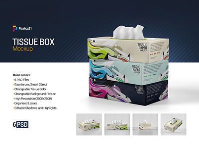 Tissue Box Mockup 3d advertising blank box cardboard care carton chief clean clear copy design disposable empty facial handker health house illustration inside