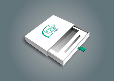 Slide box with ribbon box box design branding cardboard box design illustration logo design package design packaging presentation design