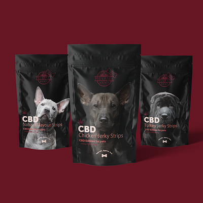 CBD for Pets cbd creative dogs hemp jerky packagedesign packaging pets pouch strips