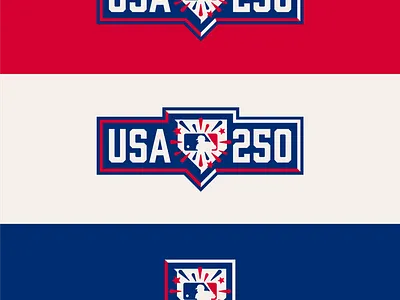 MLB USA 250th Celebration baseball concept logo major league baseball mlb rebrand united states usa