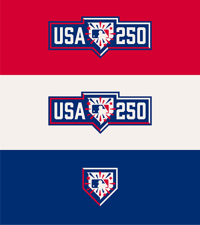 MLB USA 250th Celebration baseball concept logo major league baseball mlb rebrand united states usa