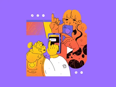 Chatting business character chatting concept couple design female flat girl illustration lifestyle massage screen smartphone using vector woman