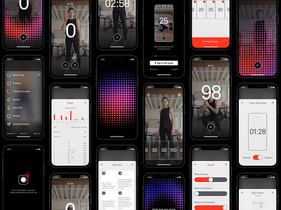 x100 - App that Counts app counter design fitness free interactive interface interface design ios product product design sports ui ui design workout