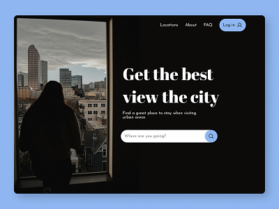 Travel Site Hero Section design minimal ui ux web