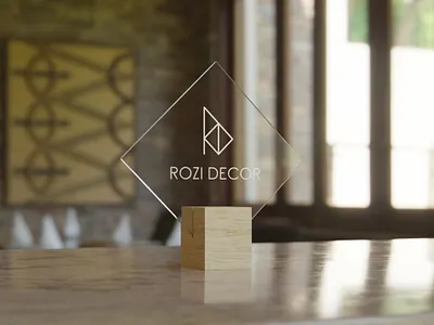 Rozi Decor brand branding decor decoration event identity initial letter lettermark logo logo designer mark minimalist modern monogram