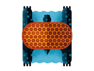 Letter H for 36 Days of Type 36 days of type 36daysoftype 36dot alphabet animal geometric h illustration letter h lettering turtle type type design vector