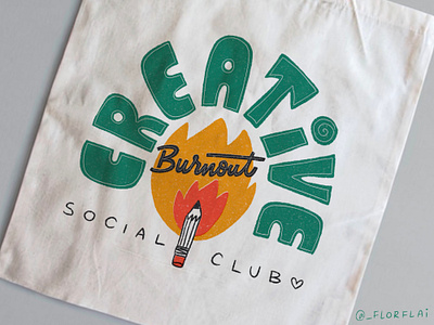 Creative burnout social club letter lettering lettering art lettering artist lettering logo letters mockup mockups totebag