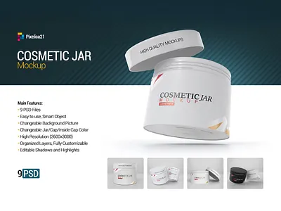 Cosmetic Jar Mock up amber bottle bottles box conditioner cosmetic cosmetics cream eco ecommerce foil gel glass health jar jars liquid lotion