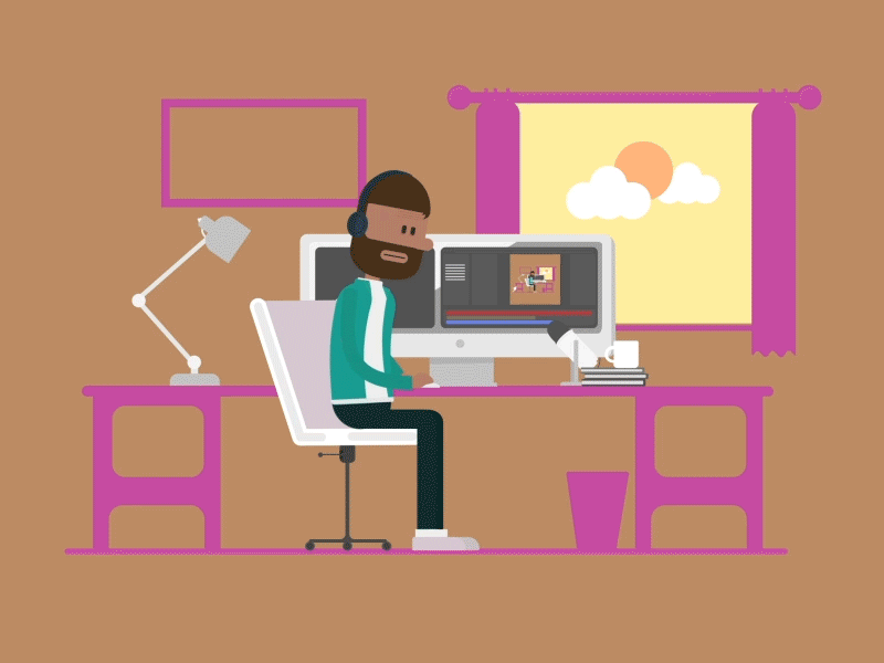 AE Dreamin adobe aftereffects adobe illustrator animated animated gif animation animation 2d character animation duik bassel illustration loop animation motion design vector