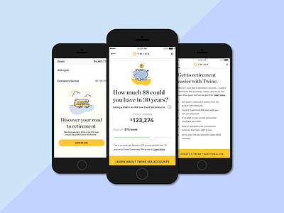 Twine retirement calculator calculator calculator ui copywriting fintech fintech app mobile mobile ui retirement ux writing