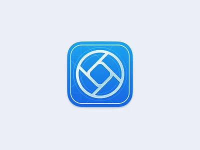 Halide - Beta icon aperture app beta blue blueprint camera design halide icon icons ios ios app iphone photography photography logo plan