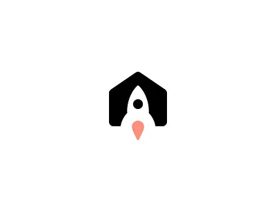 Launch House logo mockup #1 accelerator coliving community coworking entrepreneurship hacker house house incubator launch launch house rocket startup