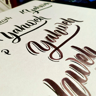 Yahweh calligraphy calligraphy artist calligraphy logo darold pinnock dpcreates lettering logo logotype typography