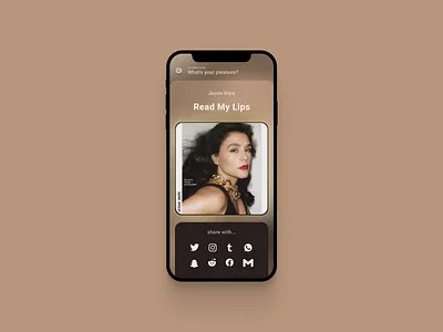 Daily UI 010 share button app dailyui dailyuichallenge music player share button