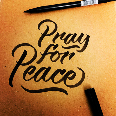 Pray for... calligraphy calligraphy artist calligraphy logo darold pinnock dpcreates lettering logo logotype typography