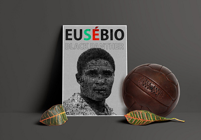 Eusébio - Portugal Legend ball black white design eusebio football portrait poster poster design soccer