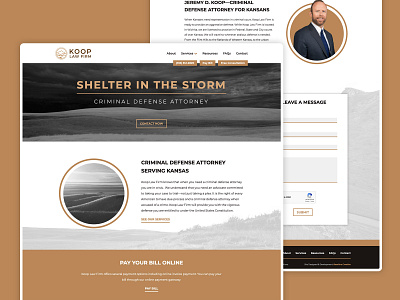 Koop Law Firm site flint hills kansas lawyer midwest uxui webdesign website