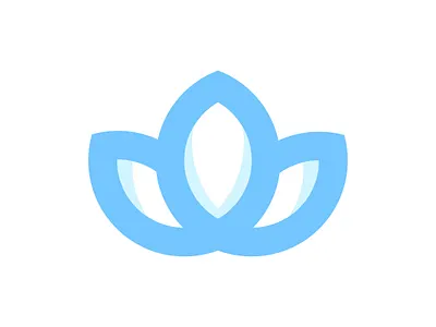 Frost Flower Logo baby blue blue branding calm design flat flower flower logo flowers ice logo minimal minimalist modern vector