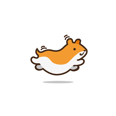 Running Hamster Character Design branding character character design design flat hamster illustration