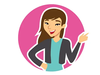 Office Girl Worker Character character character design design flat icon illustration illustrator minimal vector