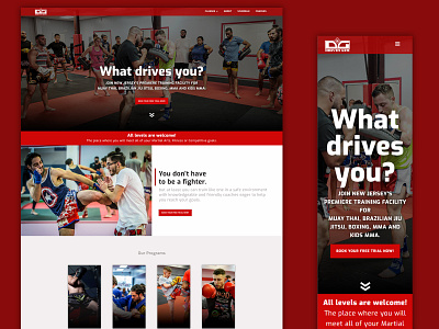 Driven Gym mixed martial arts product design ui design ux design visual design