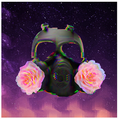 Flower Mask art creative digital digitalart effects flower flowers gasmask glitch glitch effect glitchy photoshop photoshop art photoshop editing