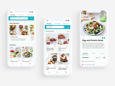 THM Health & Fitness App: recipes fitness lifestyle mobile mobile design ui uiux user interface