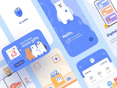 ilo - E-Wallet App UI Concept app banking coin concept e wallet finance fintech flat illustration money payment reward ui wallet