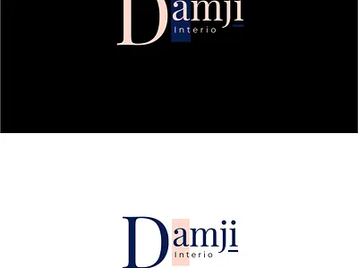 Damji Interio branding colors concept art creative design logo typography