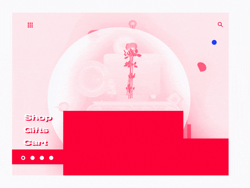 Landing Page flower purchase Animation animation color desktop flower landing promo red web 支付