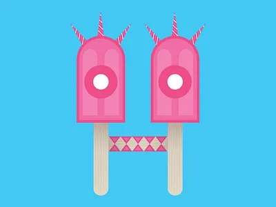 Day 418 36 days of type adobe illustrator adobe illustrator cc brand identity branding cold colorful creature graphic design horns ice lettering lettering art lettering challenge logo logo design logos monster mutant popsicle