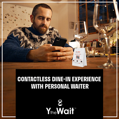 Contactless Dine In For Any Service With Y the Wait App digital waiter dine in food app waiter app ythewait