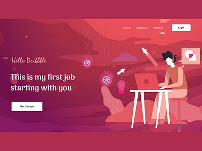 Welcome Shot adobe photoshop adobe xd branding design figma graphic design illustration landingpage logo mobile app design mobile ui typography ui ux web web design