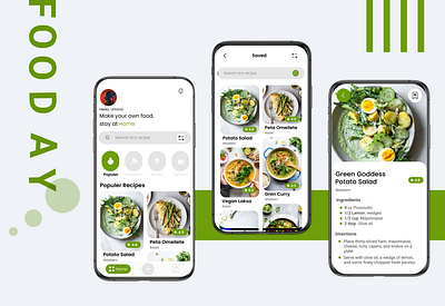 food recipes app app design design graphic design illustration ui ui design uiux ux web