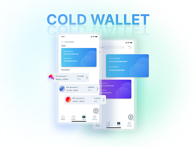 Cold Wallet - Multicurrency Wallet app branding design graphic design illustration logo typography ui ux vector