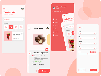 D - Fact app branding chocolate design design app ecommerce ecommerce design sweets ui ui ux ui design uidesign uiux uxdesign valentine