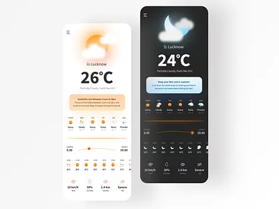 Exploring Weather Application dark mode ui ui ux design ui design ux weather weather app weather forecast