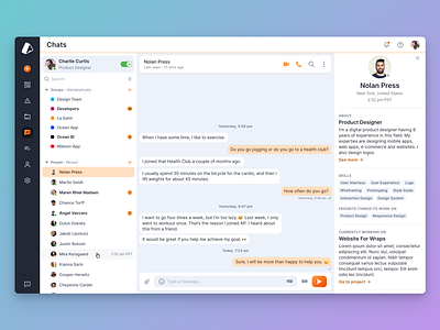 💬Chat Screen app design application chat chat app chat screen chatting digital product design product design profile typography ui ux web app web design