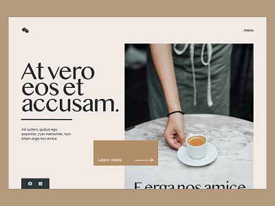 Coffee homepage coffee minimal webdesign