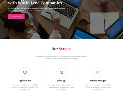 Impato Job Portal Html5 Teamplate booking bootstrap design html illustration